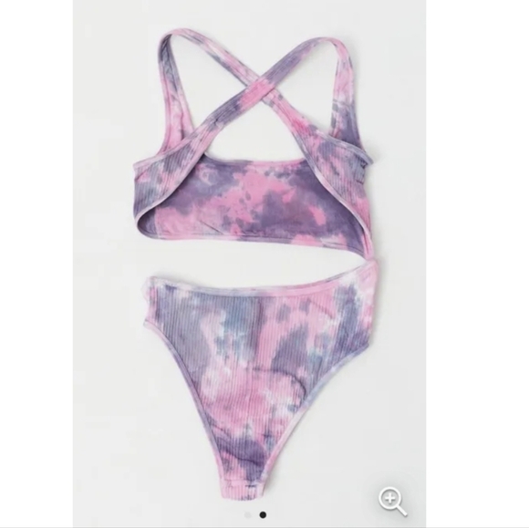 UO out from under Adelaide cutout swimsuit/ bodysuit tie dye - Picture 2 of 5
